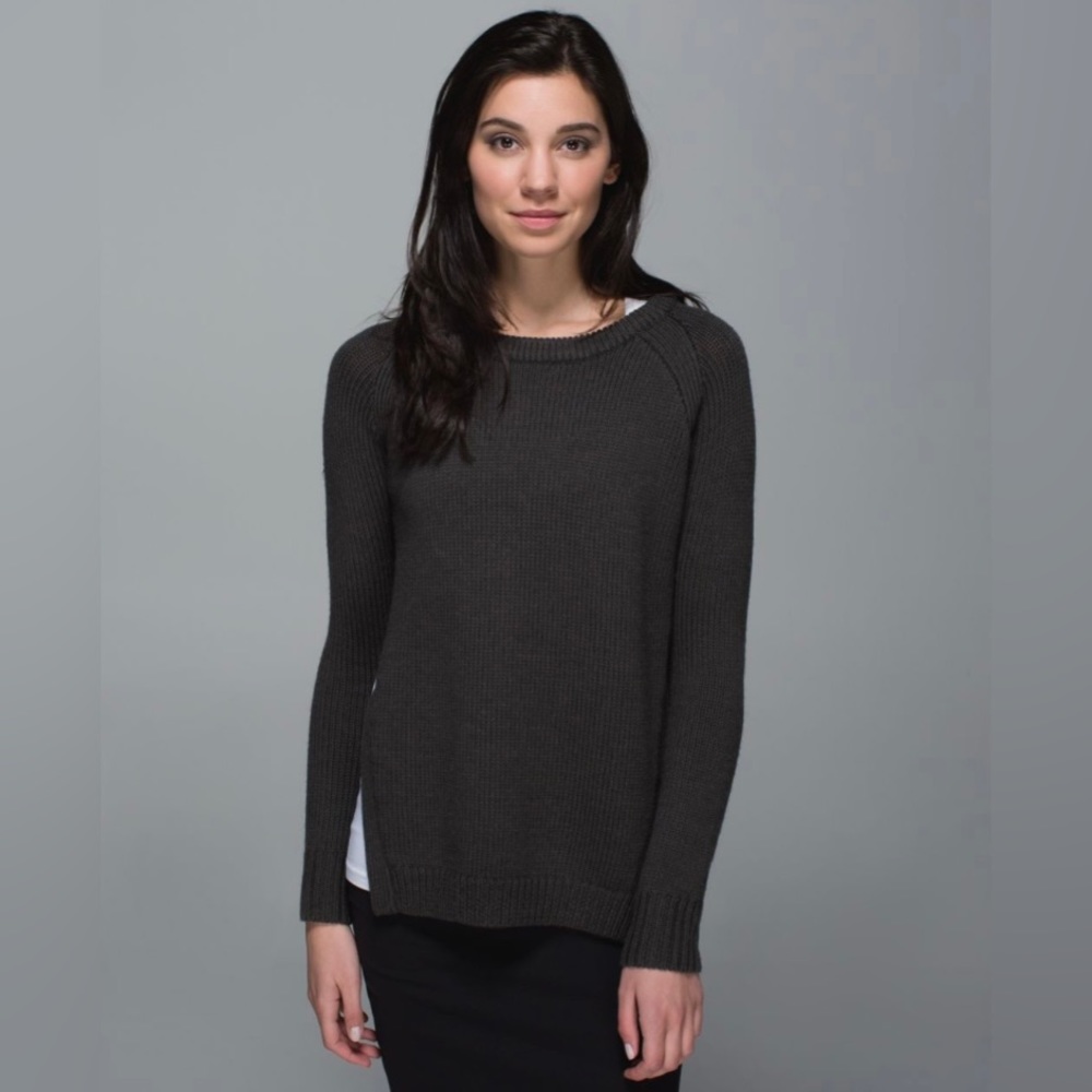 lululemon athletica Dark Charcoal Crew Neck Sweater